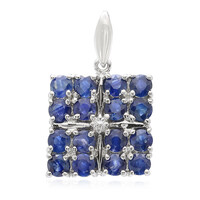 Colgante en plata con Zafiro azul