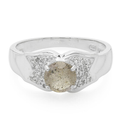 Anillo en plata con Espectrolita