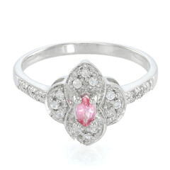 Anillo en plata con Zafiro Padparadscha