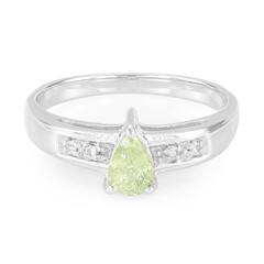 Anillo en plata con Zafiro verde