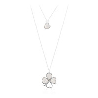 Collar en plata con Piedra de Luna blanca