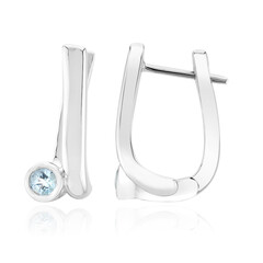 Pendientes en plata con Aguamarina de Mozambique (Pallanova)