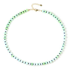 Collar en plata con Ópalo verde de Etiopia (Adela Silber)