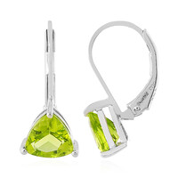 Pendientes en plata con Peridoto de Jilin