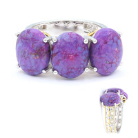 Anillo en plata con Turquesa púrpura del Mohave Kingman (Gems en Vogue)