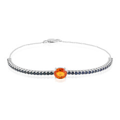 Brazalete en oro con Zafiro naranja de Ban Ka Cha