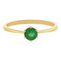 Anillo en oro con Esmeralda de Zambia