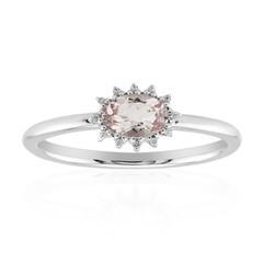 Anillo en plata con Morganita