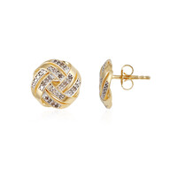 Pendientes en plata con Diamante chocolate I3