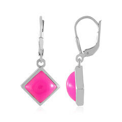 Pendientes en plata con Calcedonia frambuesa