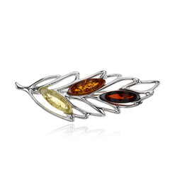 Broche en plata con Ámbar