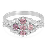Anillo en plata con Turmalina cuprífera rosa