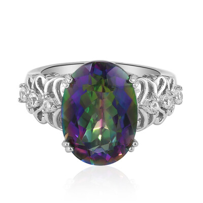 Anillo en plata con Cuarzo místico