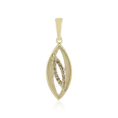 Colgante en oro con Diamante champán I2 (de Melo)