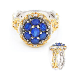 Anillo en plata con Espinela azul cobalto (Gems en Vogue)