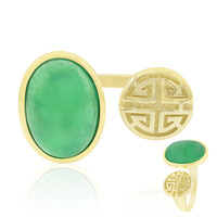 Anillo en plata con Ágata verde
