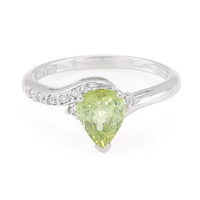 Anillo en plata con Turmalina cuprífera