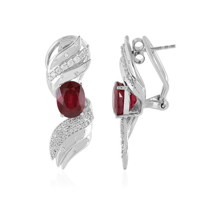 Pendientes en plata con Rubí de Madagascar (de Melo)