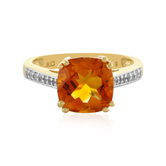 Anillo en plata con Citrino de Madeira