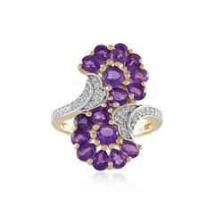 Anillo en plata con Amatista de Zambia