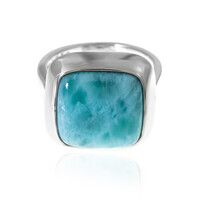 Anillo en plata con Larimar