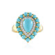 Anillo en plata con Turquesa bella durmiente (Faszination Türkis)