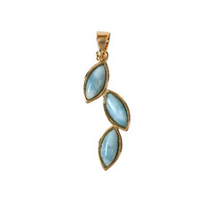 Colgante en plata con Larimar