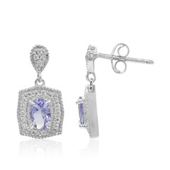 Pendientes en plata con Tanzanita