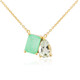 Collar en plata con Cuarzo verde pastel