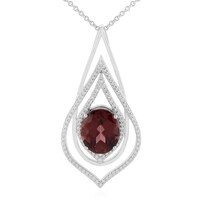 Collar en oro con Zircón rojo (de Melo)