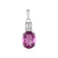 Colgante en plata con Fluorita rosa