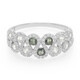 Anillo en plata con Zafiro verde no calentado
