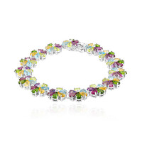 Brazalete en plata con Rodolita