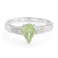 Anillo en plata con Turmalina cuprífera