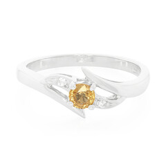 Anillo en plata con Zafiro amarillo