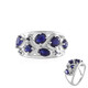 Anillo en plata con Zafiro azul de Madagascar