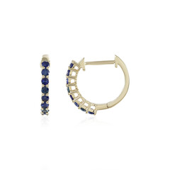 Pendientes en oro con Zafiro azul
