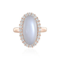 Anillo en plata con Piedra de Luna blanca (KM by Juwelo)