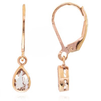 Pendientes en plata con Morganita