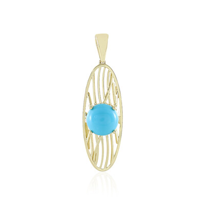 Colgante en oro con Turquesa bella durmiente (Ornaments by de Melo)