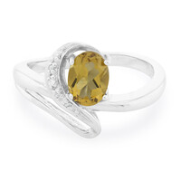 Anillo en plata con Cuarzo champán