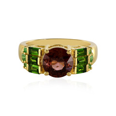 Anillo en plata con Zircón caoba (Adela Silber)