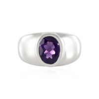 Anillo en plata con Amatista de Siberia (de Melo)