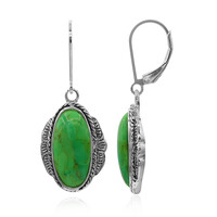 Pendientes en plata con Turquesa verde Mohave Kingman (Art of Nature)