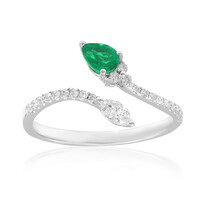 Anillo en oro con Esmeralda de Colombia (CIRARI)
