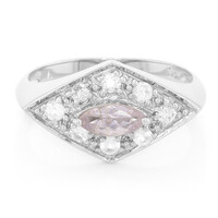 Anillo en plata con Turmalina cuprífera rosa