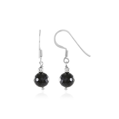 Pendientes en plata con Espinela negra