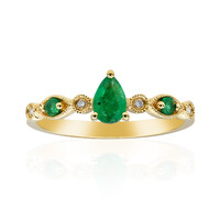 Anillo en oro con Esmeralda de Zambia AAA (CIRARI)