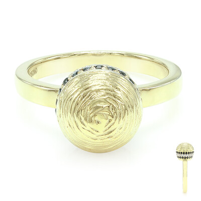 Anillo en plata con Espinela negra (MONOSONO COLLECTION)