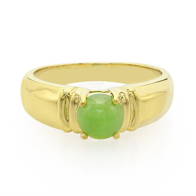 Anillo de hombre en plata con Crisoprasa imperial